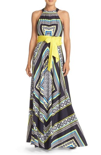 ELIZA J SCARF PRINT CREPE DE CHINE 