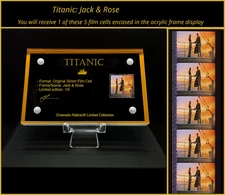 RARE - Titanic: Jack & Rose - 35mm Film Cell Encased in Stylish display