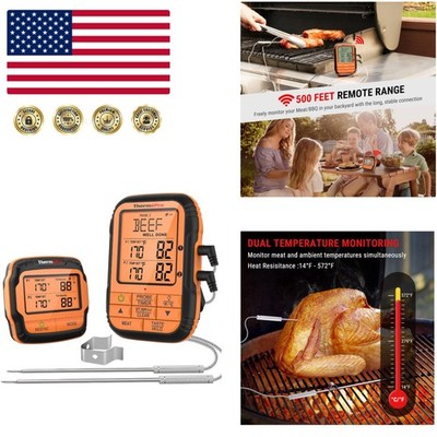 TP28 LCD Meat Thermometer with Dual Probes & USDA Temps for BBQ Perfection