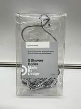 S Shower Curtain Hooks-Chrome Finish-12 Count