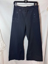 Vintage 30" Wool Sailor Pants Flare Navy Mint Condition