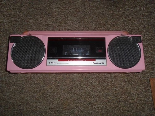 Vintage PINK 1980’s PANASONIC RX-FM15 Cassette AM/FM Radio Works Classic