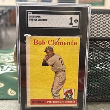 1958 Topps - Roberto Clemente #52 Team Name in White SGC 1