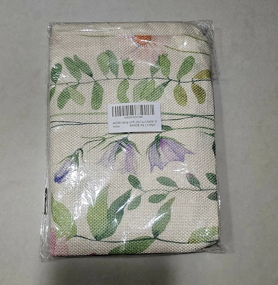 AACORS Spring Floral Lumbar Pillow Cover 12x20 Decorative Couch Cushion Case New - Image 2 of 4