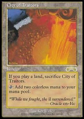 MTG English City of Traitors Light Play Normal Exodus