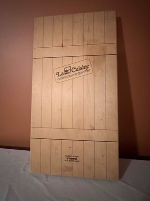 Vintage La Cuisine Imperial Stainless USA Carving, Chef Knives Set Of 5 In Box