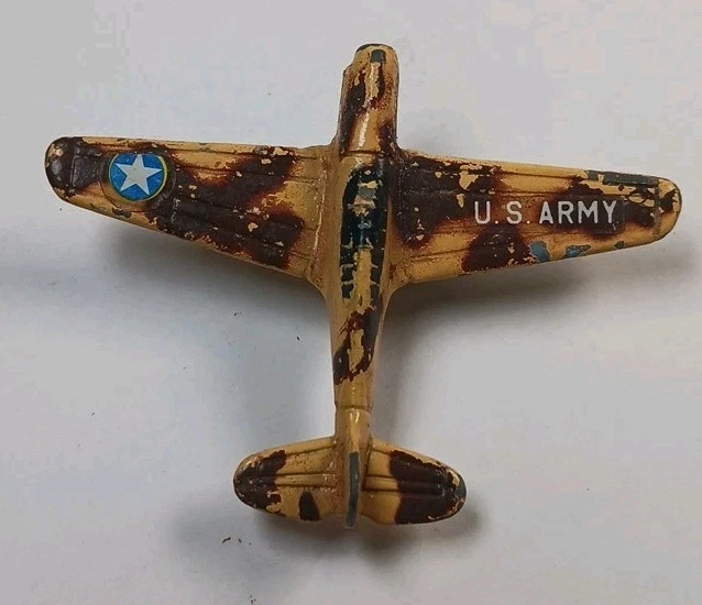 Vintage Tootsietoy US Army P40 Fighter Airplane SHIPS FROM USA - Image 3 of 4