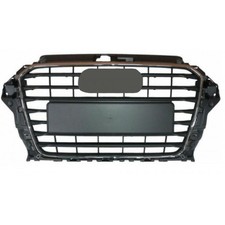 Mascherina Griglia Anteriore Cromata-Vern Grigia Per Audi A3 2012 In Poi