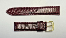 18mm Burgundy Genuine Java Lizard Watch Band - USA