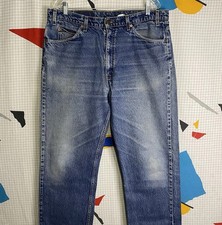 Vintage 90s Levis 505 Jeans Orange Tab 36x33 Faded Whiskers Straight Leg 1997
