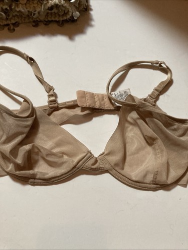 VINTAGE Set/2 Calvin Klein Mesh BH NUDE & SCHWARZ 36C