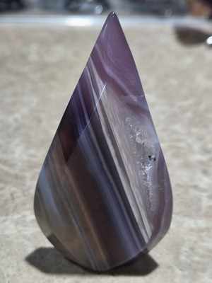 Crystal Druzy Jelly Agate Tear Drop Free Form Shape Carving