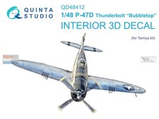 Qtsqd48412 148 Quinta Studio Interior 3d Decal - P-47d Thunderbolt Bubbletop