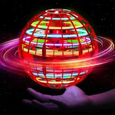 Ivtivfu Flying Orb Ball (Red, 2025 Upgraded) with Dazzling Lights, Magic Hove...