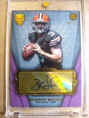 2012 Brandon Weeden Topps Supreme Purple Rookie Autograph /25 MINT    