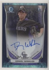 2014 Bowman Chrome Prospect Bubbles Refractor 91/99 Danny Winkler Auto 5x8