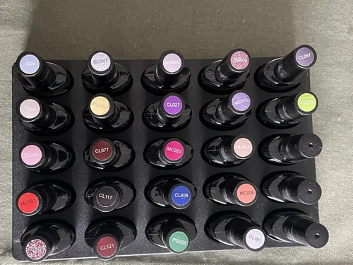 Lagunamoon 25pcs Gel Nail Polish Set Variety Rainbow Colours No Wipe Top Coat - Picture 10 of 14