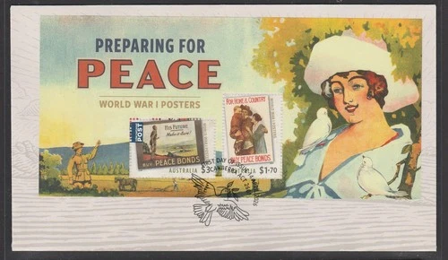 AUSTRALIA 2026 ANZAC DAY Preparing for PEACE Minisheet V F USED On FDC in stock