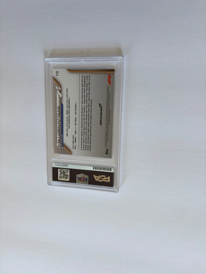 ZAK BROWN SIGNED 2020 TOPPS CHROME MCLAREN F1 CARD TEAM LOGO CEO PSA/DNA AUTO 10 - Image 3 of 3