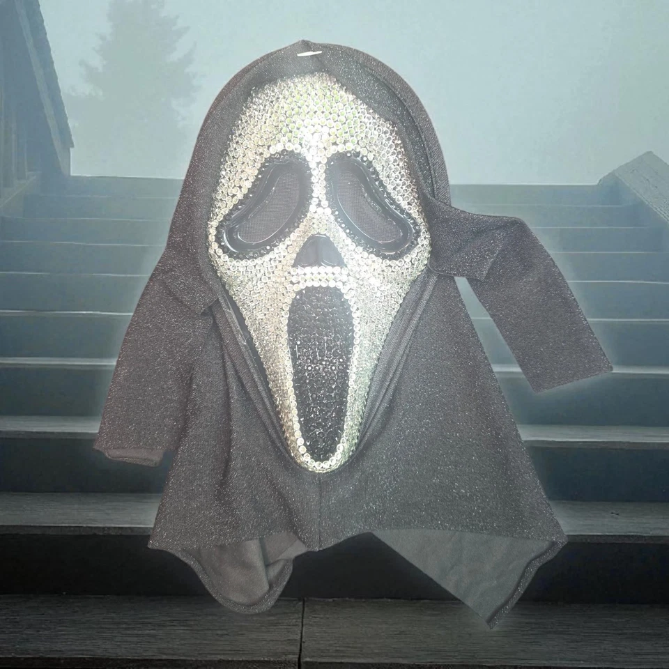 Ghost Face Bling Crystal Mask - Image 2 of 2
