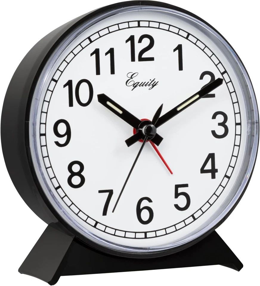 Black Analog Wind-Up Alarm Clock Loud Beep Glow in Dark No Battery Needed - Image 3 of 4