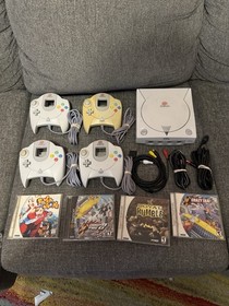 serviced and cleaned Sega Dreamcast bundle POWER STONE CRAZY TAXI 1&2 FAST SHIP
