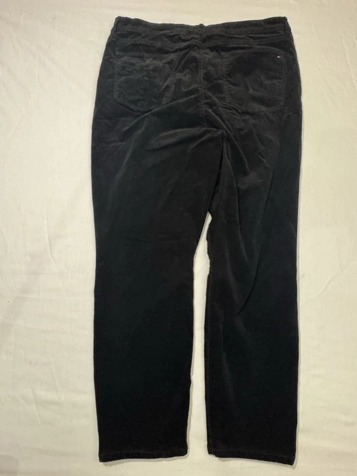 Calça skinny feminina Tommy Hilfiger preta veludo Tribeca tamanho 16 - Imagem 2 de 4