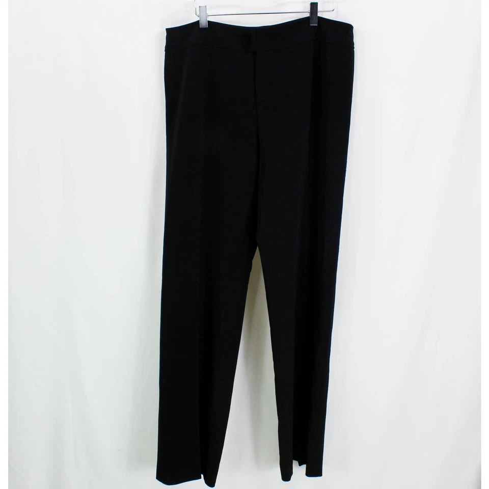 Philippe Adec Black Straight Leg Button Closure Dress Pants - Image 2 of 4