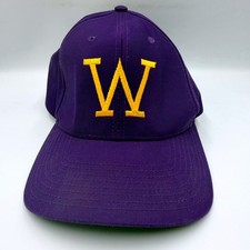 Vintage Washington Huskies Purple Snapback Hat Yellow W Logo Small Baseball Cap