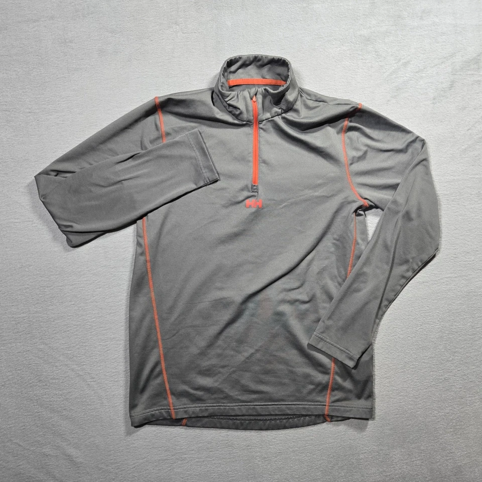 Helly Hansen 1/4 Fleece Lined Pullover - Mens Size Medium - Gray Long Sleeve - Image 3 of 4