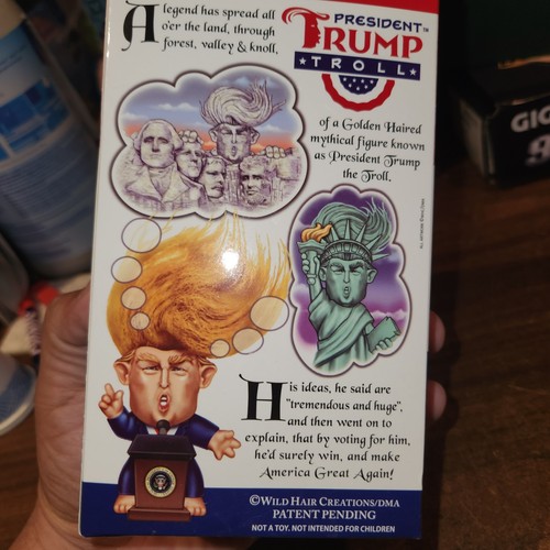 Collectible Trump Troll Hair To The Chief -New In Box Donald Trump President - Picture 5 of 5