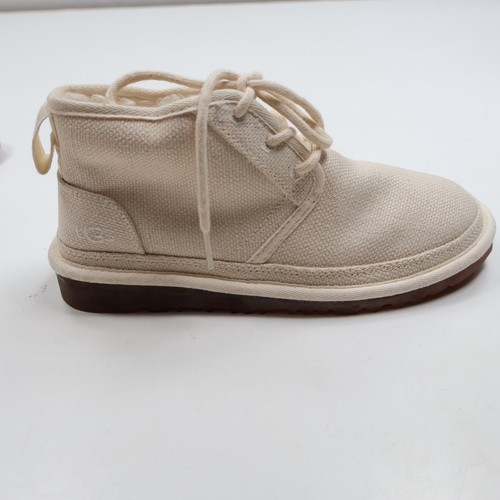 UGG Damen Neumel Chukka Stiefeletten Natur Canvas Schnürung Größe 6 US 1119597 - Bild 5 von 10