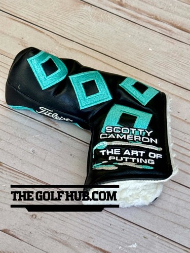 *NICE* Scotty Cameron 2010 TCC The Art of Black/Tiffany Leather Blade Headcover