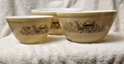 Vintage Pyrex Forest Fancies Mushroom Bowls Set of 3: 403 / 402 / 401 Excellent!