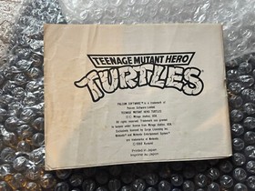 Teenage Mutant Hero Turtles Cartouche + Manuel Nintendo NES