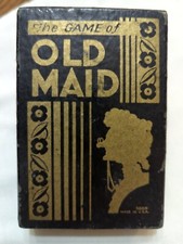 Vintage 1920s Old Maid Card Game Complete With Original Box