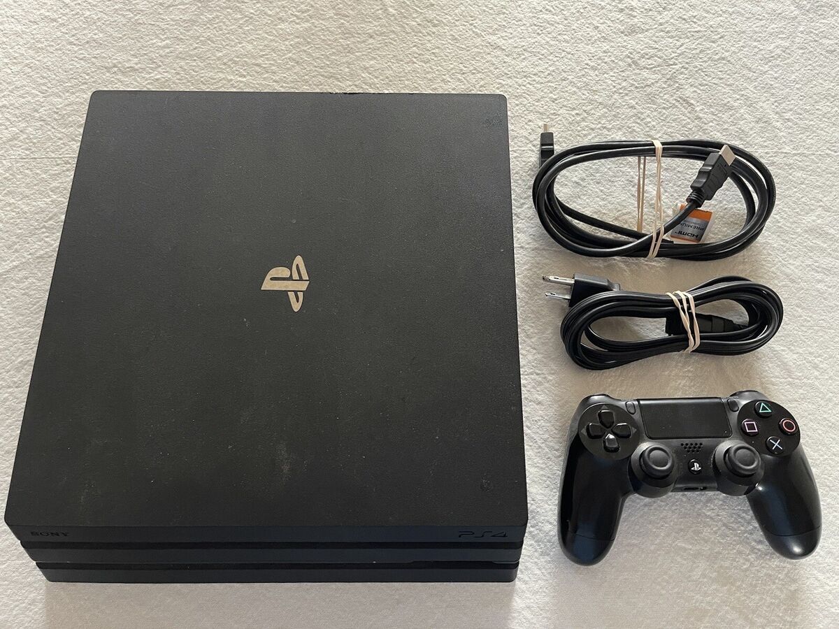 Sony PlayStation 4 Pro PS4 1TB Black Console CUH-7015B W Sony PlayStation 4 Pro PS4 1TB Black Console CUH-7015B W