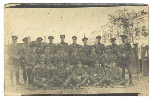 WW1 photo 11th Bn Worcestershire Regiment officers Dobrich Dubruja Salonika 1918