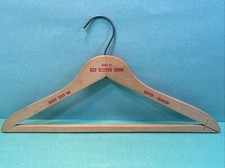 Cherry Creek Inn Denver CO Wood Clothes Hanger Vtg Red Slipper Room Restaurant