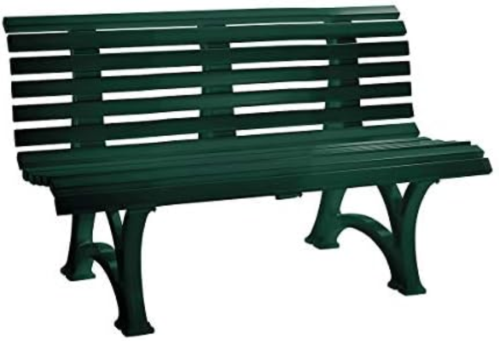 Panca da giardino in resina resistente alle intemperie, realizzata in Germania,