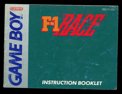 F-1 Race (Nintendo Game Boy) *MANUAL ONLY - NO GAME OR BOX*