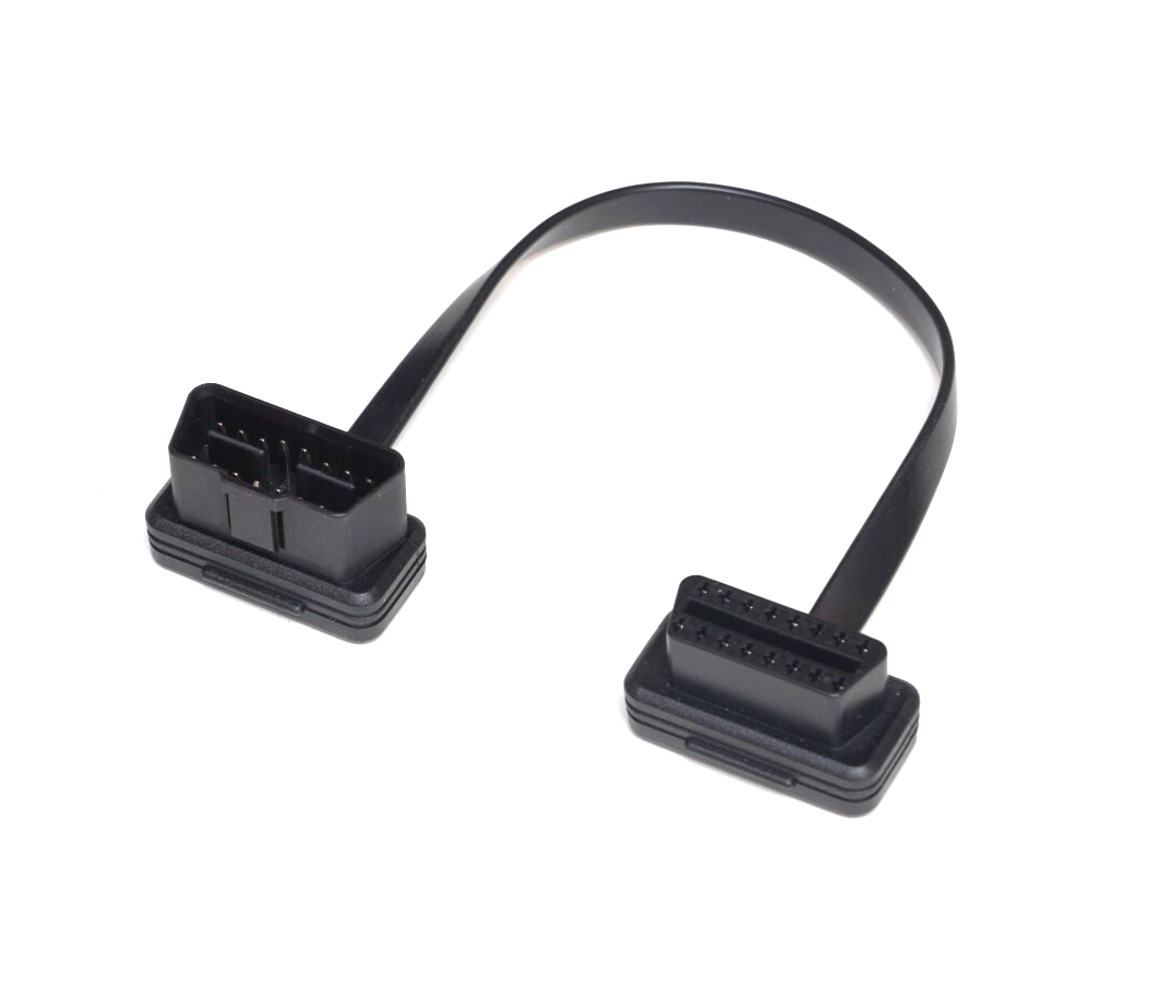OBD2 Extension Cable 16 Pin Male to Female Flat Ribbon Scanner OBDII OBD-2-image