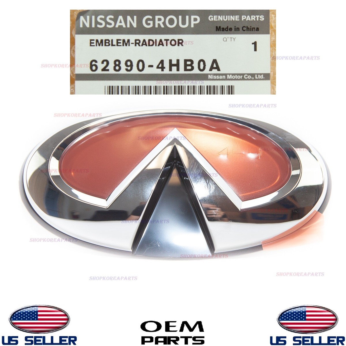 N‪ ·͜·様へ♥7/4 Genuine Front Grille Emblem Logo ⭐OEM⭐ INFINITI Q50 2014-2024