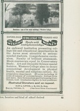1914 Western College For Women Oxford Ohio Do...