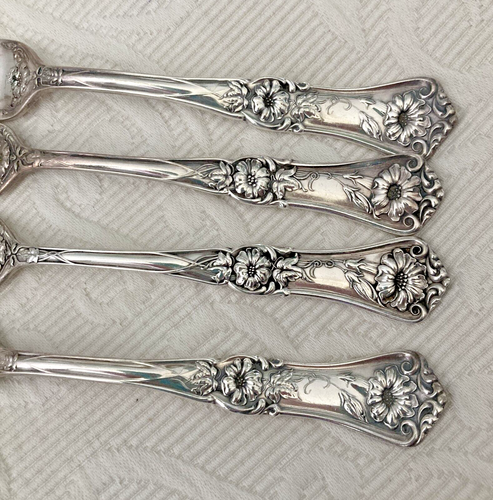 Antique Silverplate Wm. ROGERS GLORIA aka GRENOBLE Dinner Forks FLORAL ORNATE! - Picture 2 of 11