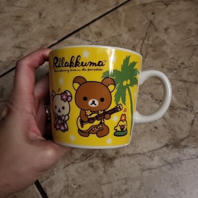 Rilakkuma San-X Tea, Coffee Mug Ukulele Aloha Paradise Yellow Cup