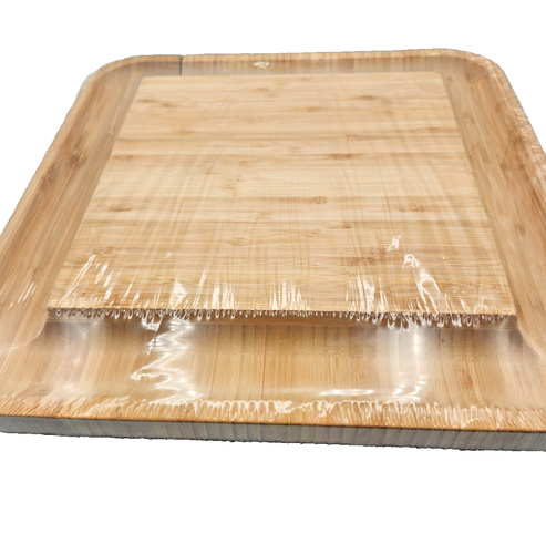 Bambusi Collection Bamboo Wood Charcuterie Cheese Board Cutlery Set New Open Box - Picture 2 of 6