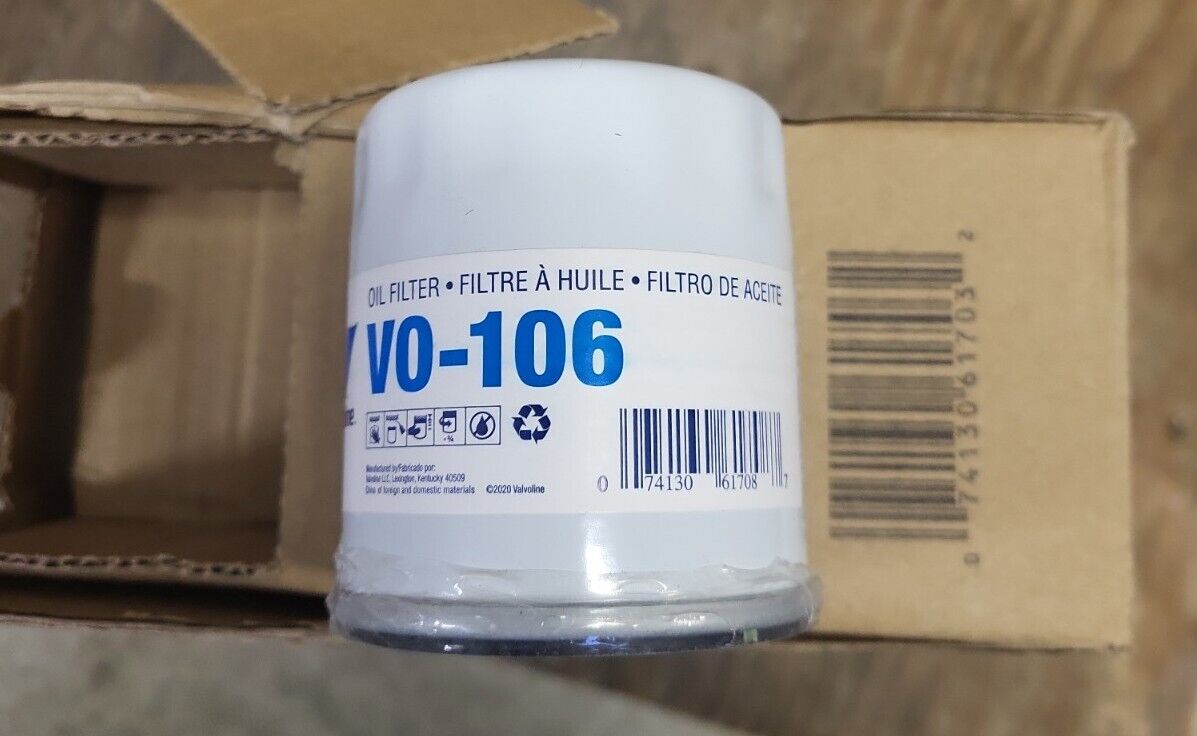 Lot of 12-Valvoline VO-106BP Oil Filters 12 PACK-New