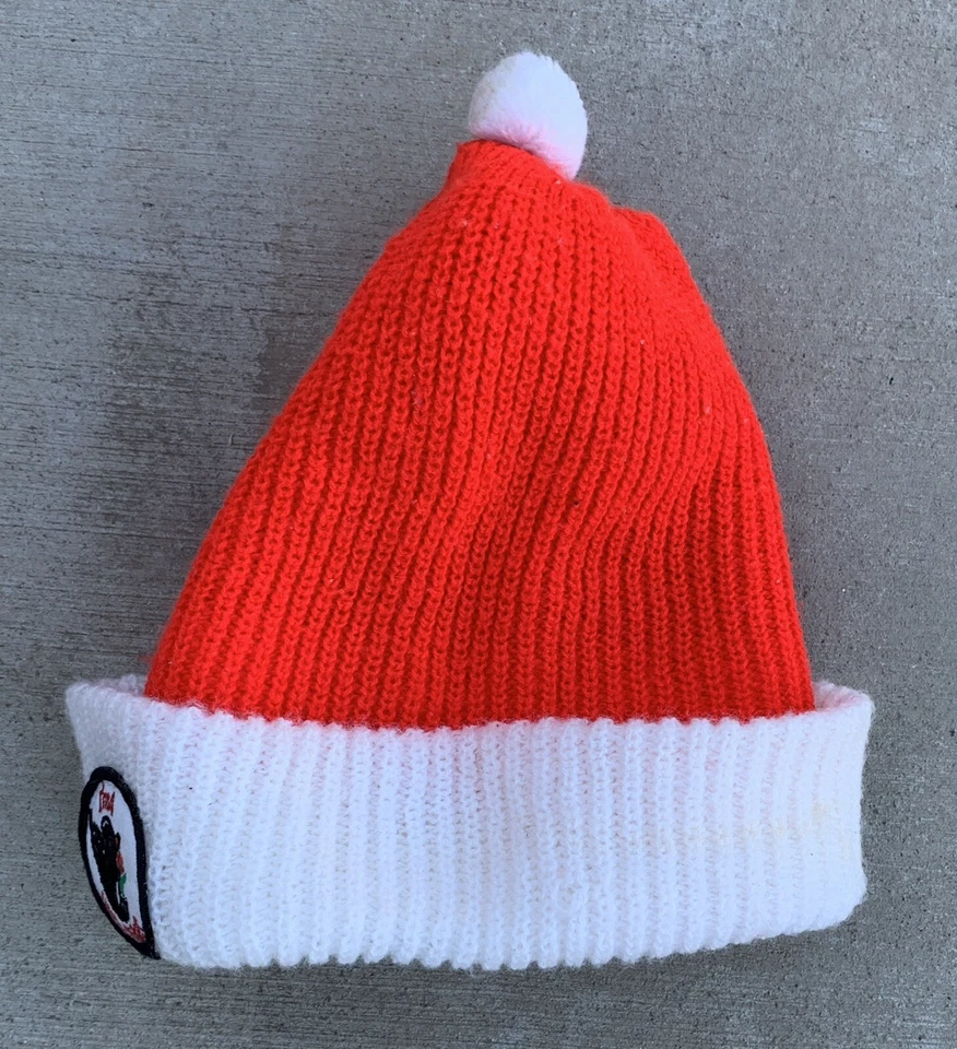 Vintage I’m A Little Stinker Acrylic Knit Hat Beanie Embroidered Skunk Patch  - Image 2 of 4