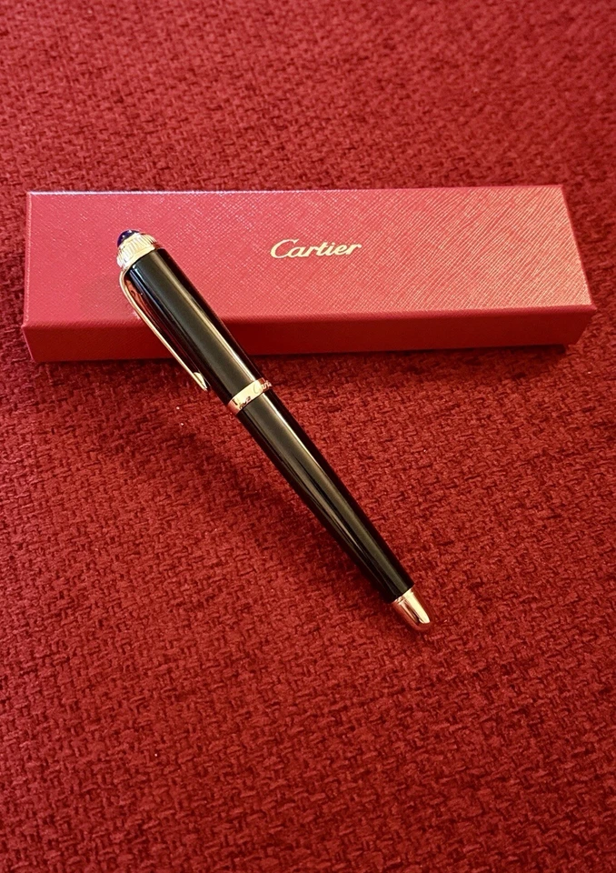 Cartier Yellow Gold Finish Rollerball Pen, Collectable Promotional Gift, AD Gift - image 3 of 4